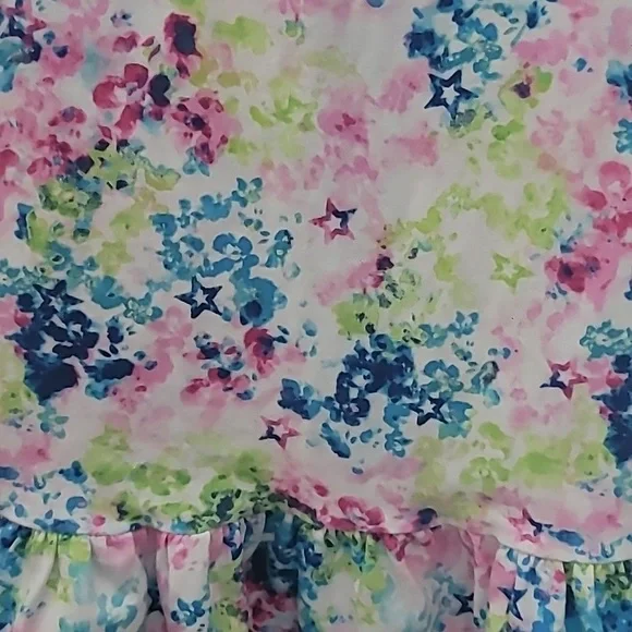 American Girl Colorful Dress With Sheer Trim Size 8 Girls - Picture 3 of 8